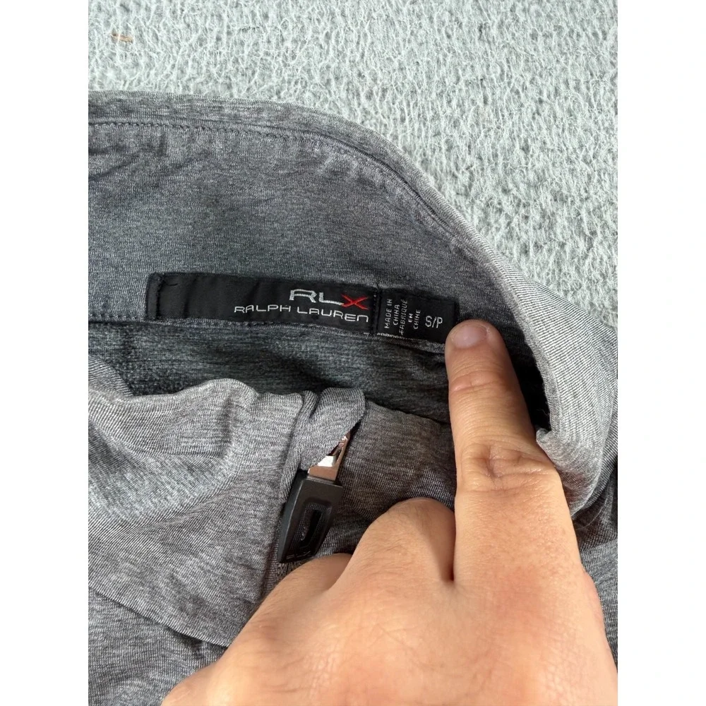 RLX Ralph Lauren Sweatshirt Men Small Gray Performance Quarter Zip Long Sleeve